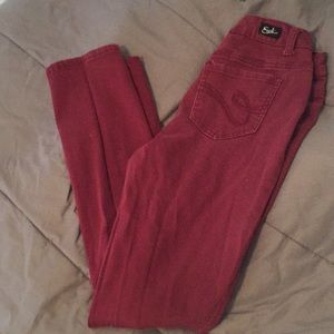 Maroon Skinny Jeans